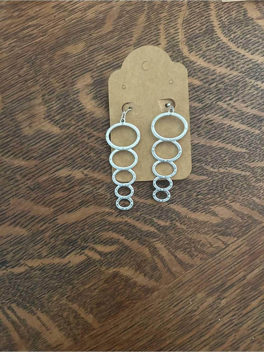 Silver Multi-Ring Dangle Earrings - Women Jewelry